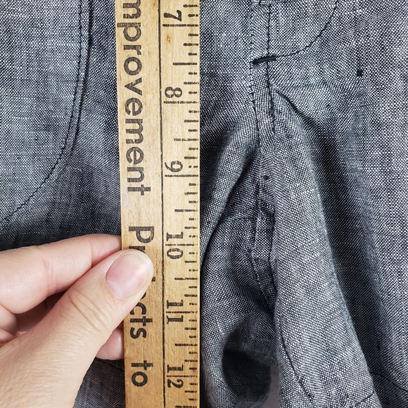 Athleta Women's 6 Flint 100% Linen Pull On Shorts Heather Gray Beach Casual - Picture 6 of 11